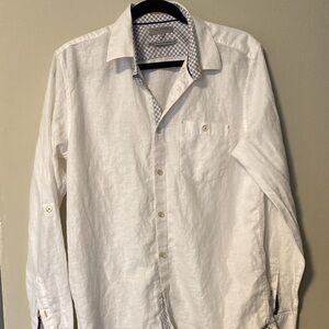 Ted Baker London White Casual Button Down Shirt